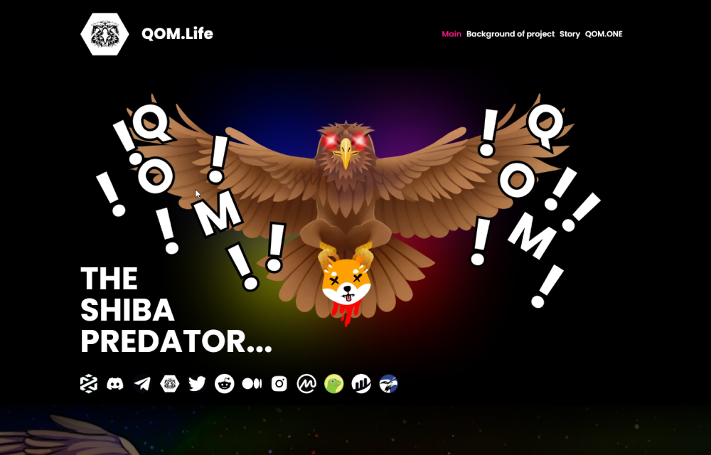 Скриншот страницы сайта QOM.Life